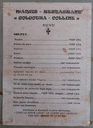 Le Golgotha - Menu